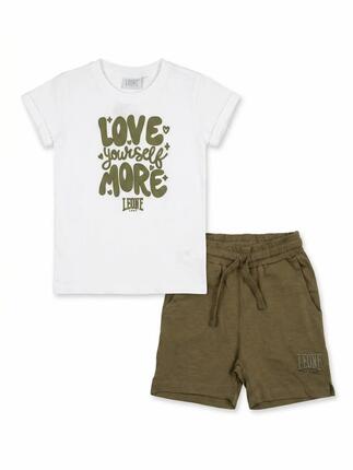 Zestaw Love T-shirt + spodenki dla dziewczynek