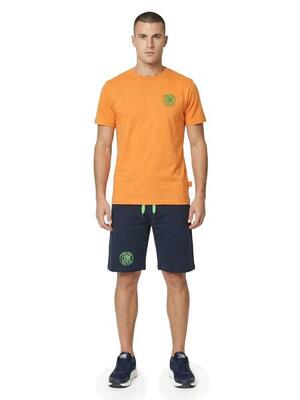 Heren t-shirt + fluorescerende bermudashort set