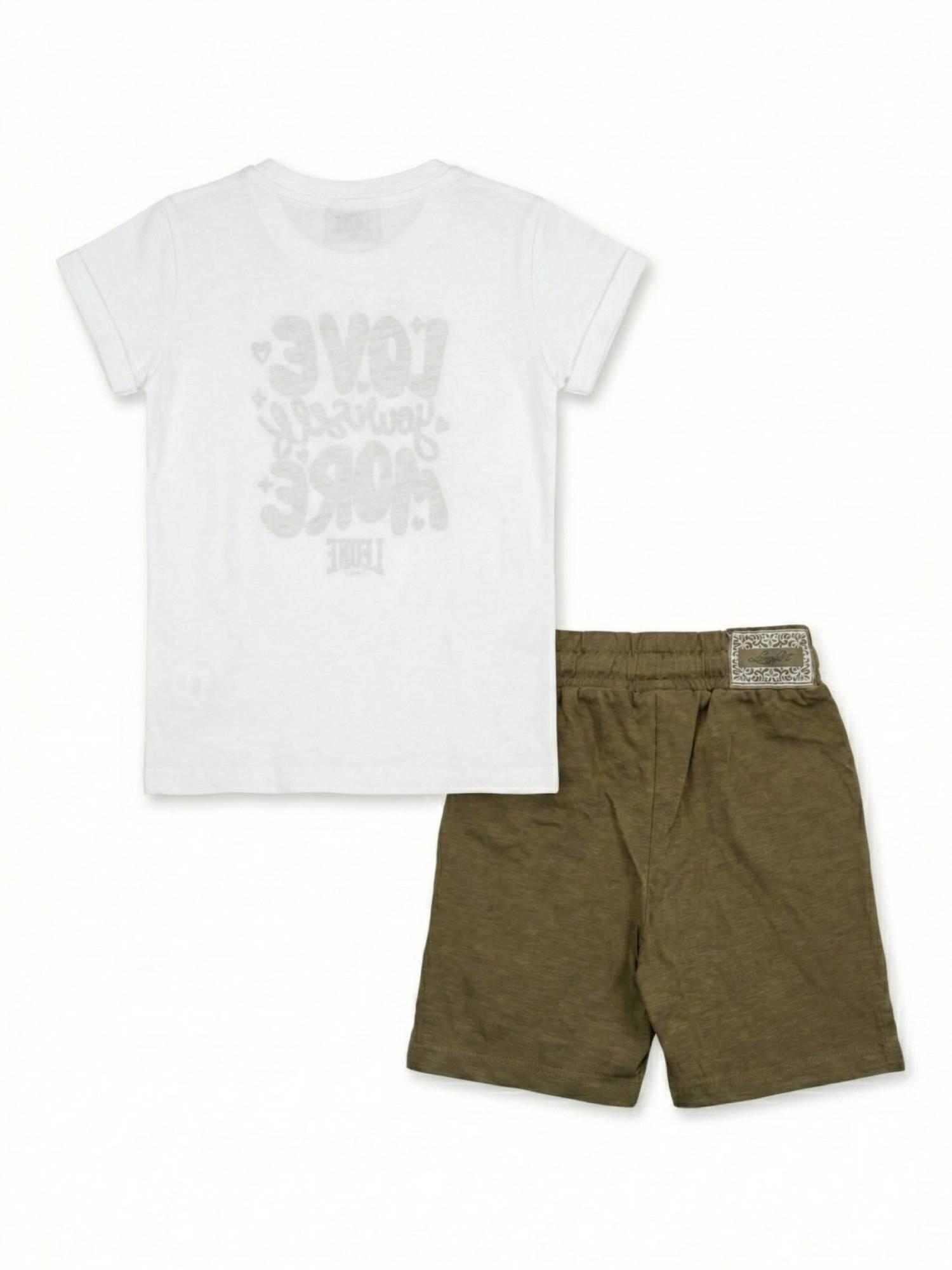 Zestaw Love T-shirt + spodenki dla dziewczynek
