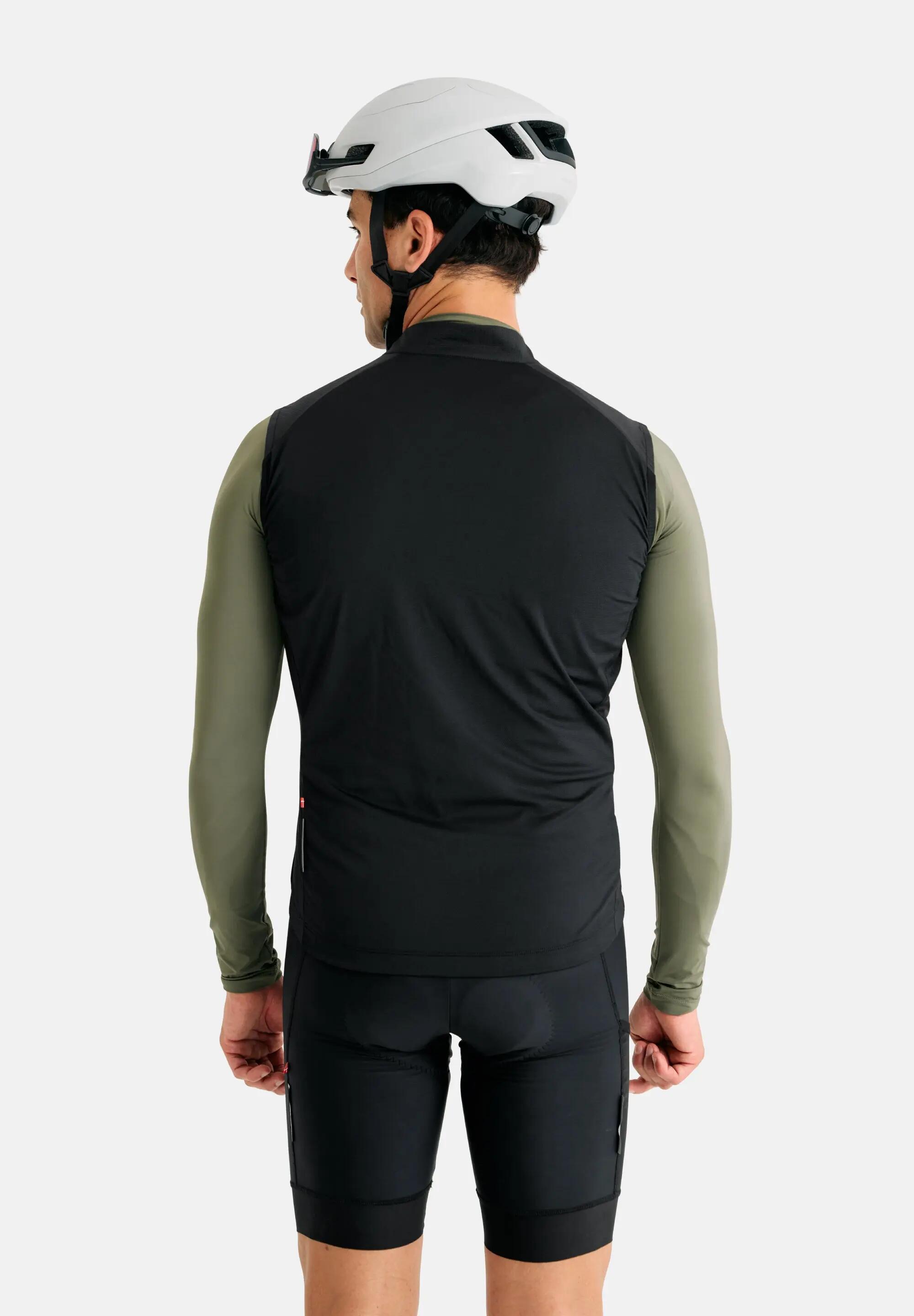 Gilet ciclismo antivento compattabile uomo ripstop retro mesh elasticizzato 4/6
