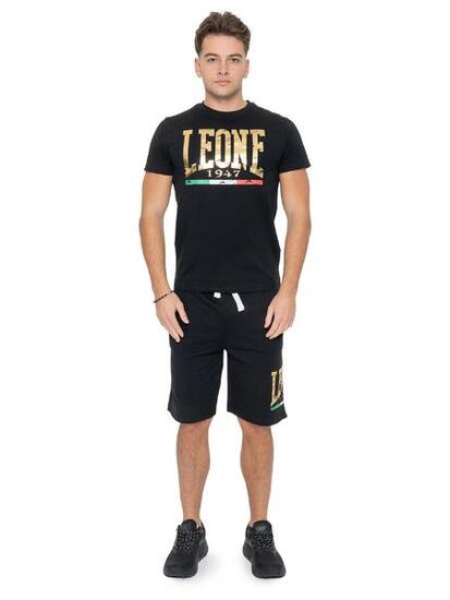 Zestaw męski T-shirt + szorty bermudy z logo Vintage