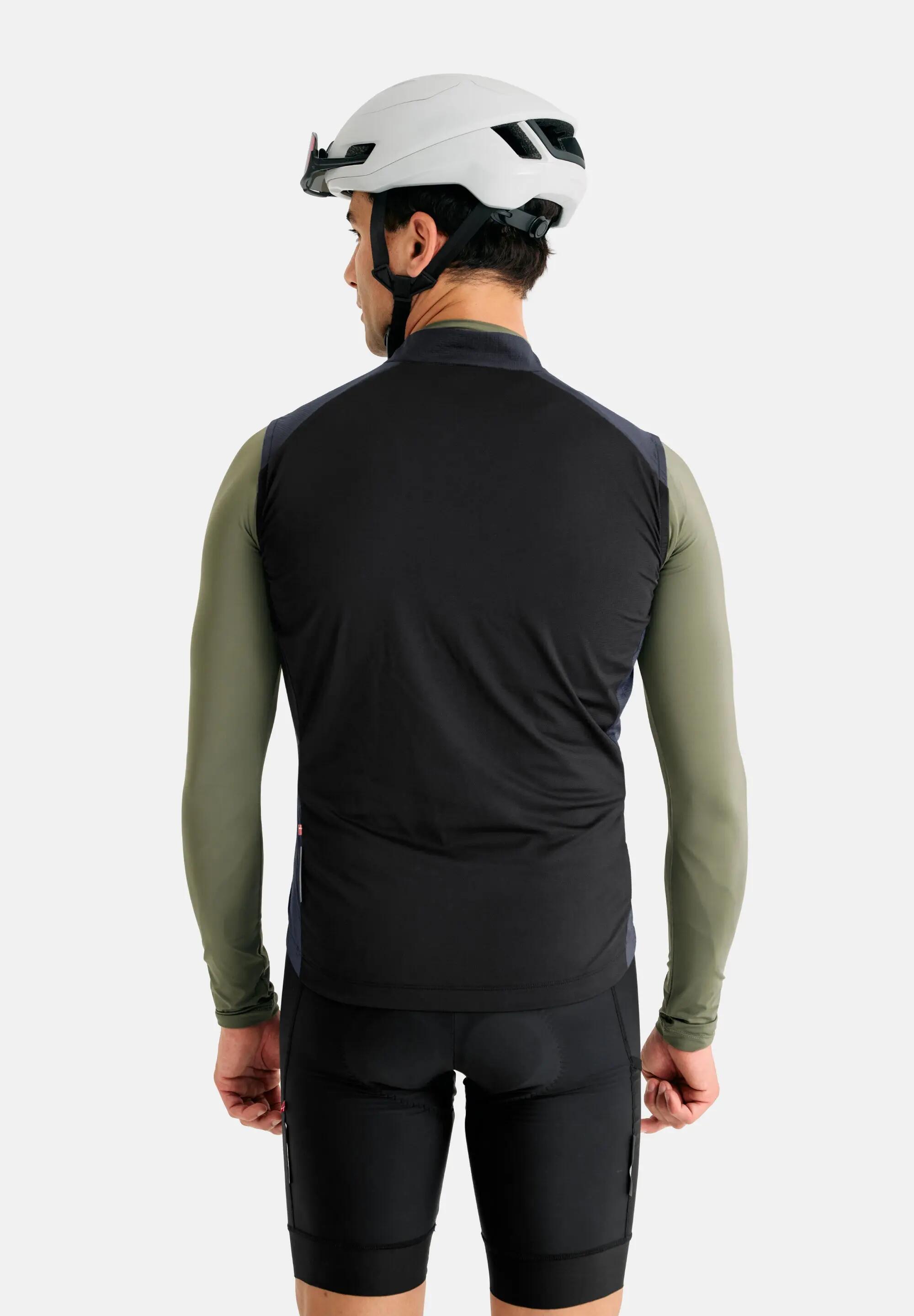 Gilet ciclismo antivento compattabile uomo ripstop retro mesh elasticizzato 4/6