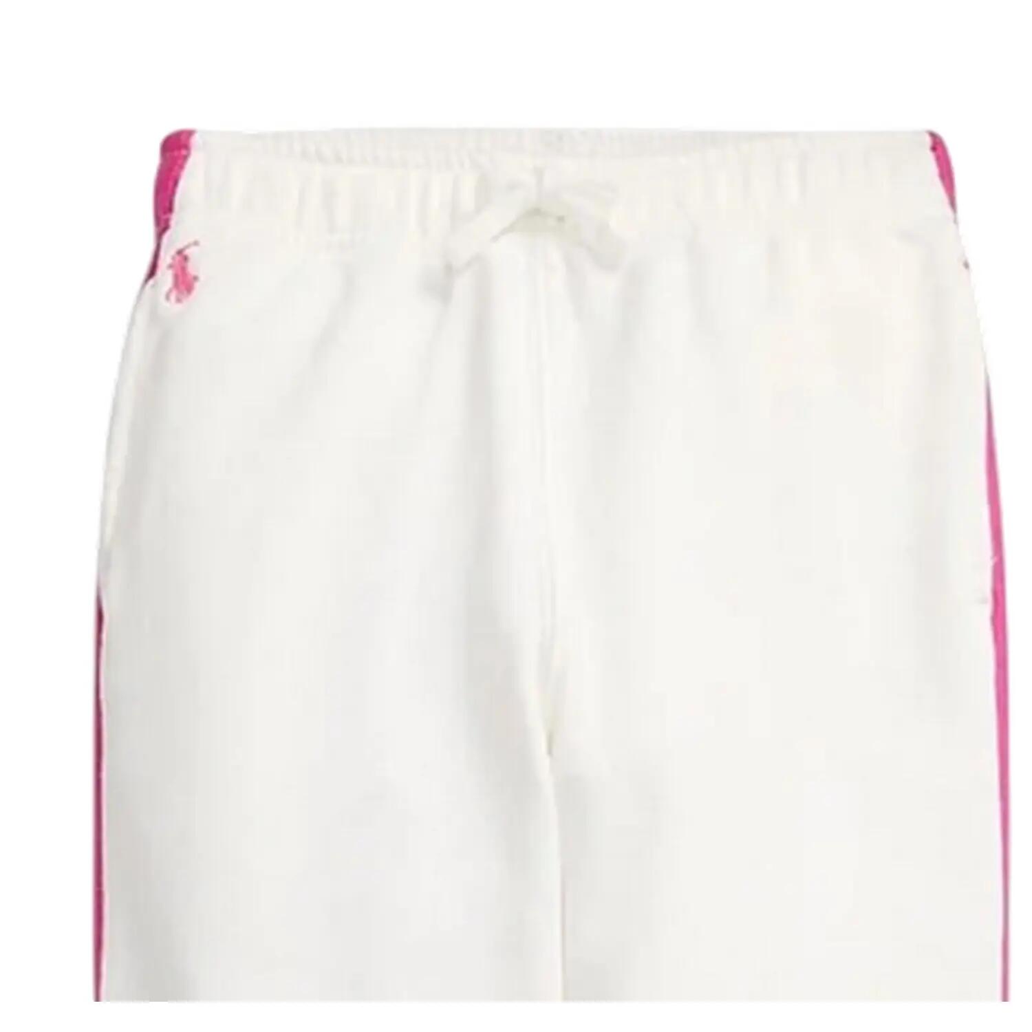 Jogginghosen für Mädchen Weiß/Pink 3/4