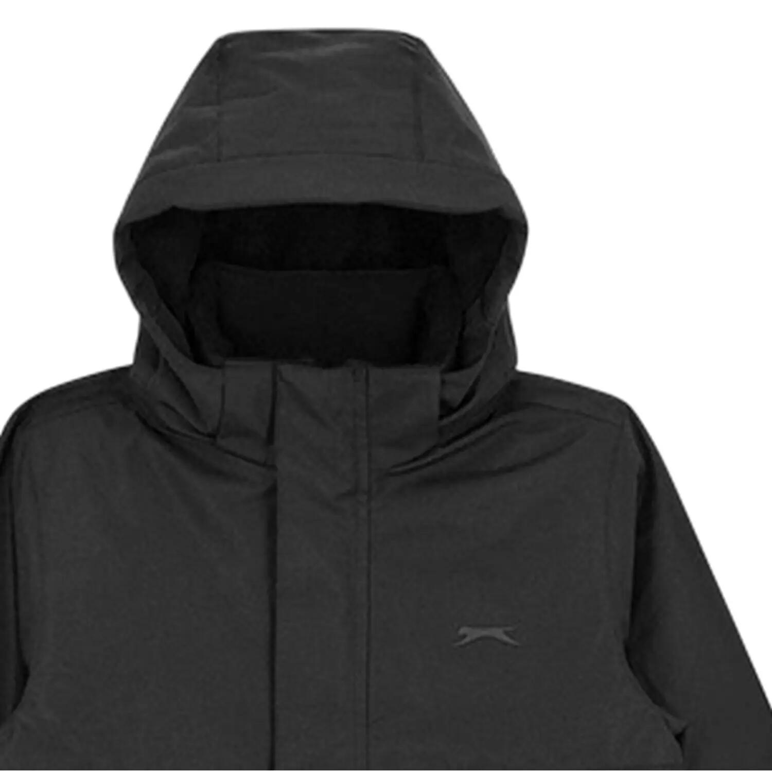 Giacca Impermeabile Con Cappuccio Bambini Slazenger Nero 4/4
