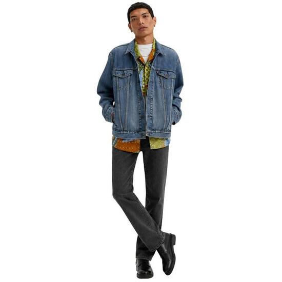 Giacca Da Camionista Cotone Denim Manica Lunga Uomo Levis Azzurro