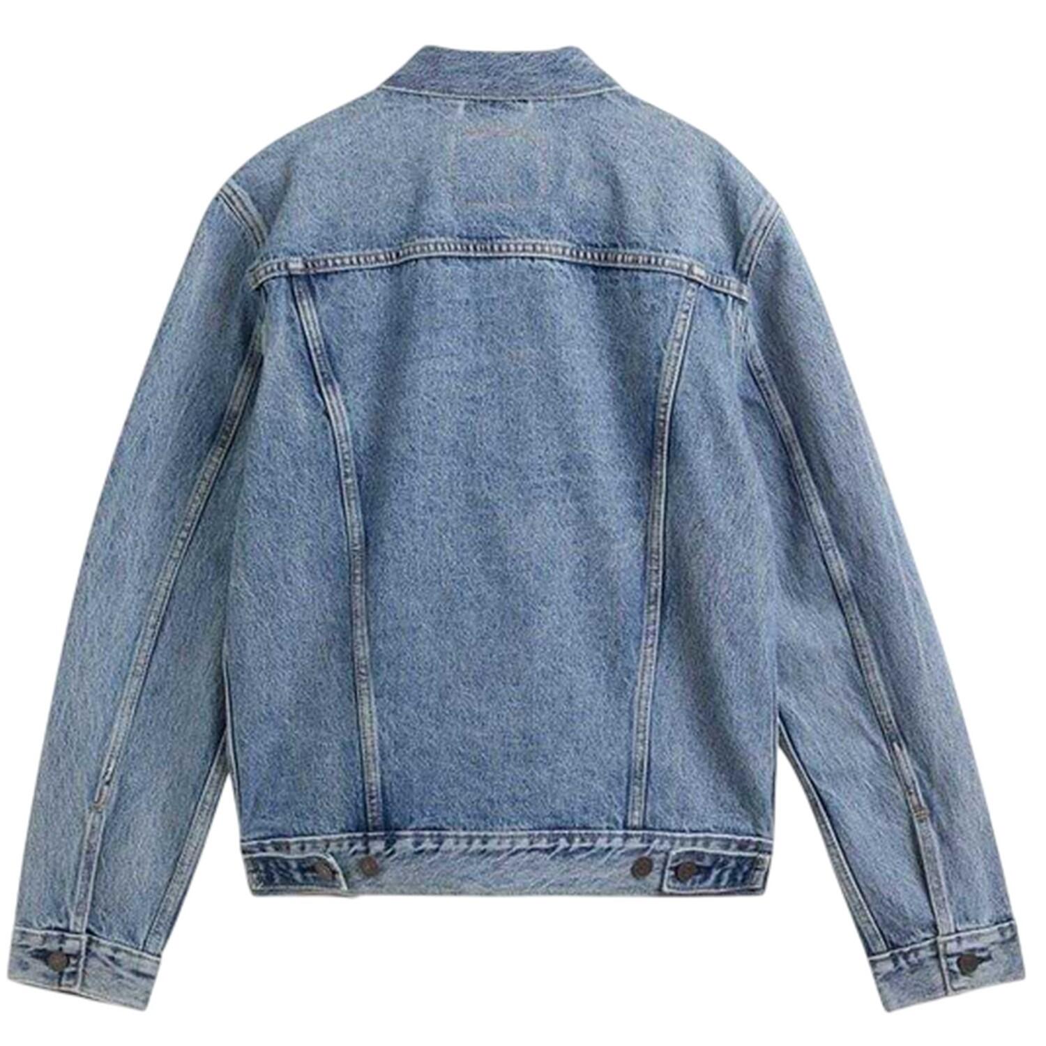 Giacca Da Camionista Cotone Denim Manica Lunga Uomo Levis Azzurro 3/6