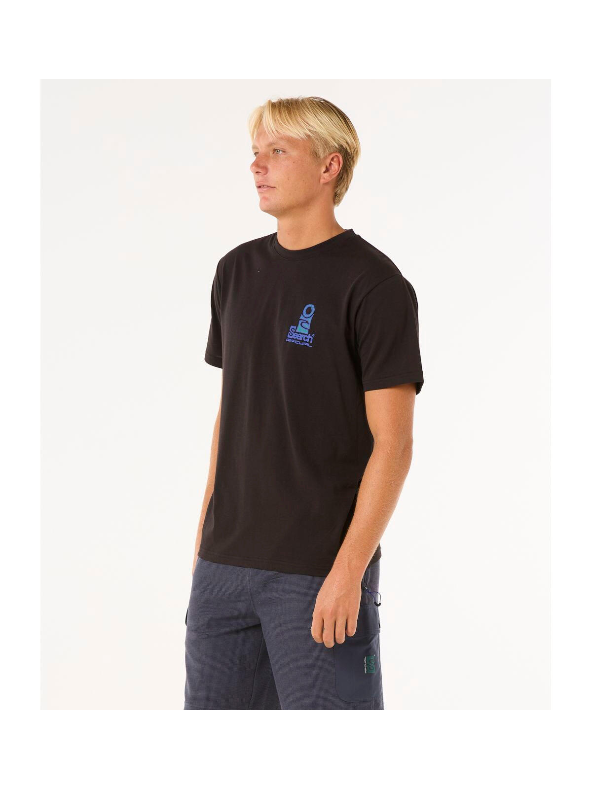 T-Shirt Uomo Rip Curl Vaporcool Search Stack Nero 5/5