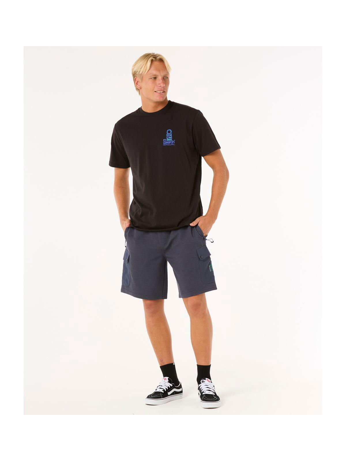 T-Shirt Uomo Rip Curl Vaporcool Search Stack Nero 4/5