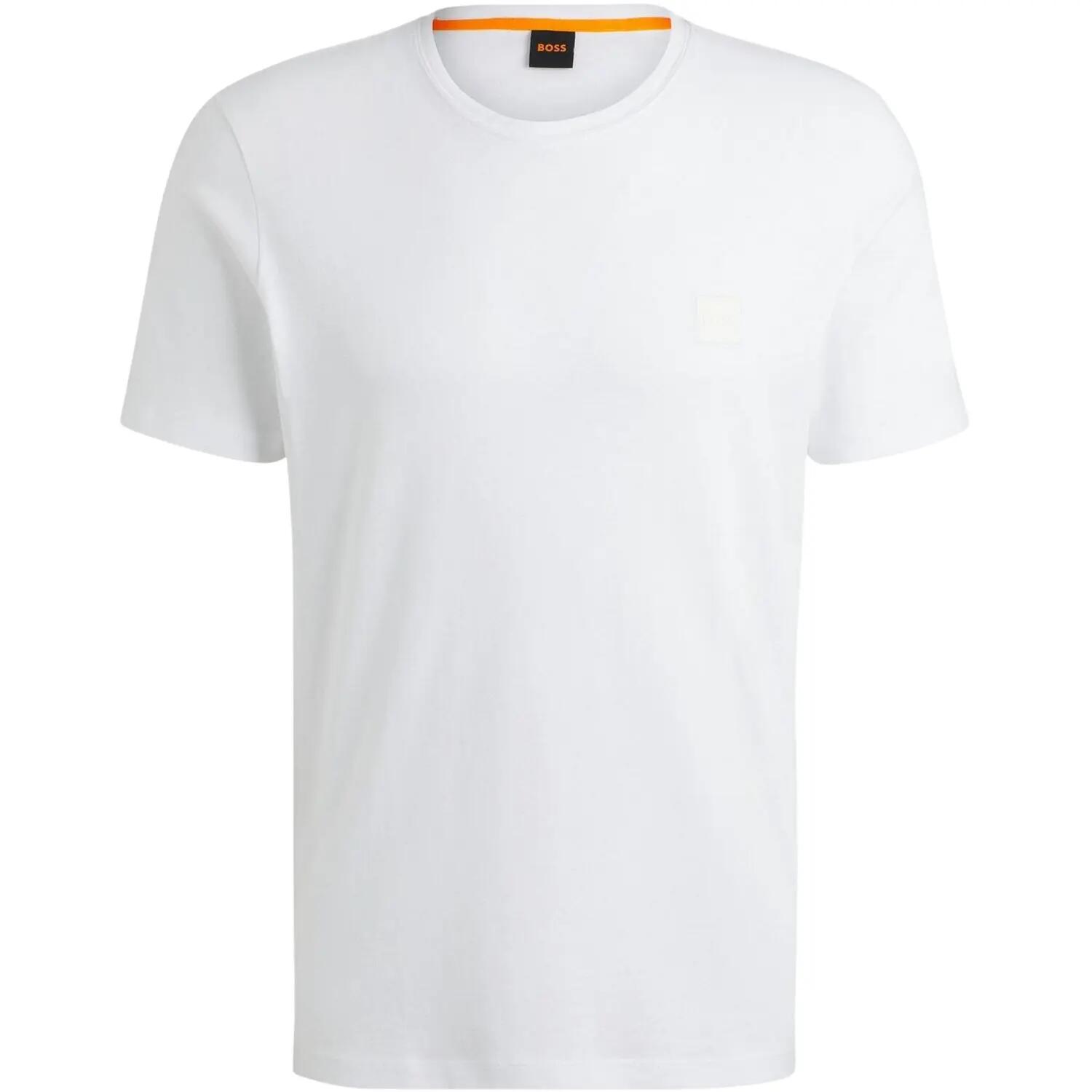 Maglietta Arancio Cotone Premium Uomo Boss Bianco 2/3