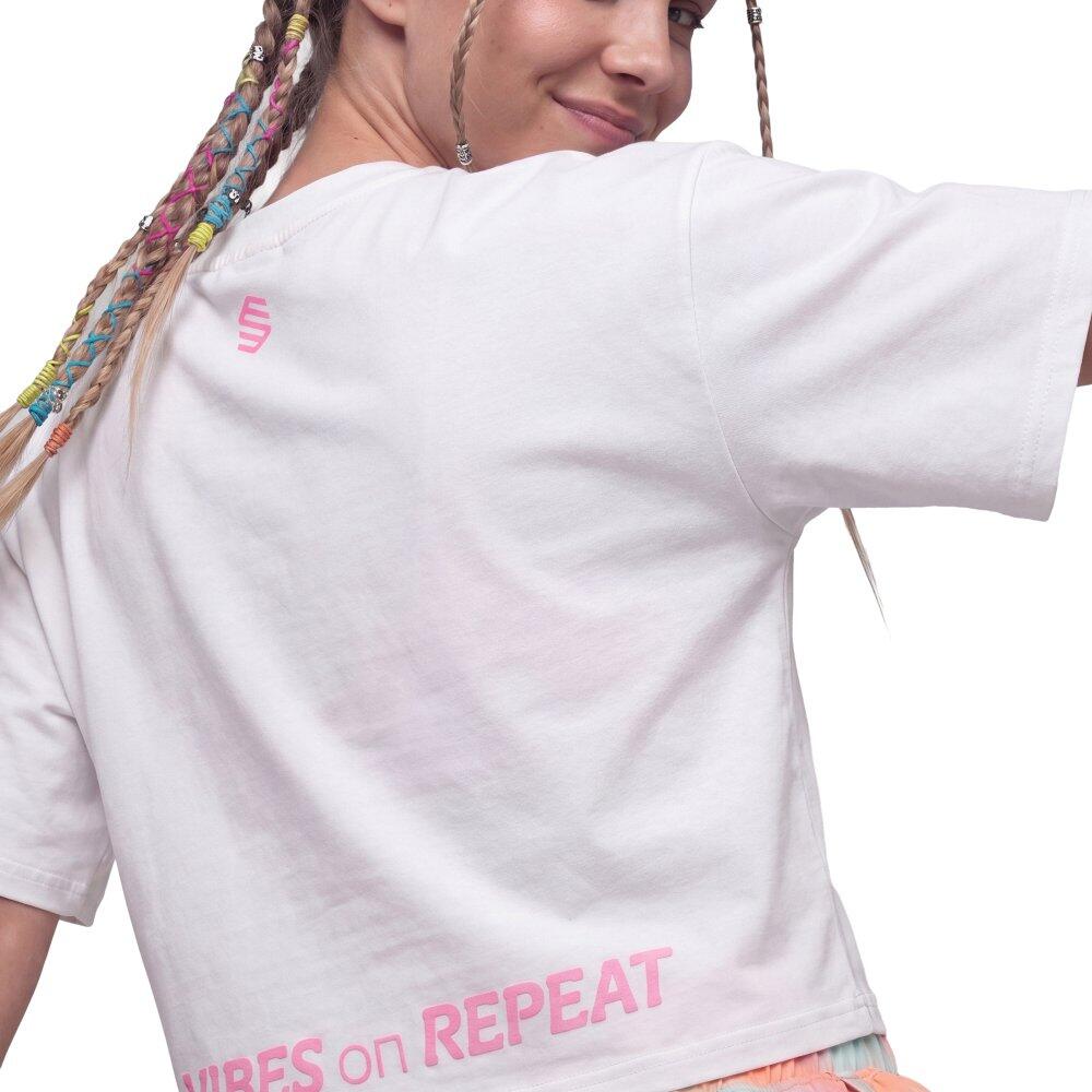 T-shirt crop top femme manches courtes Boombastic BBC Memories-W White Blanc 5/7