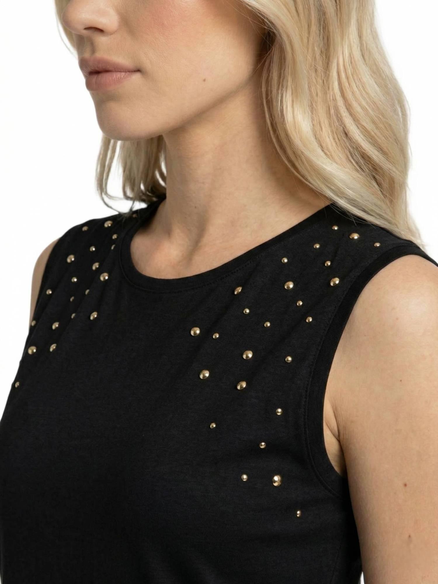 Elegancki damski T-shirt bez rękawów 3/5