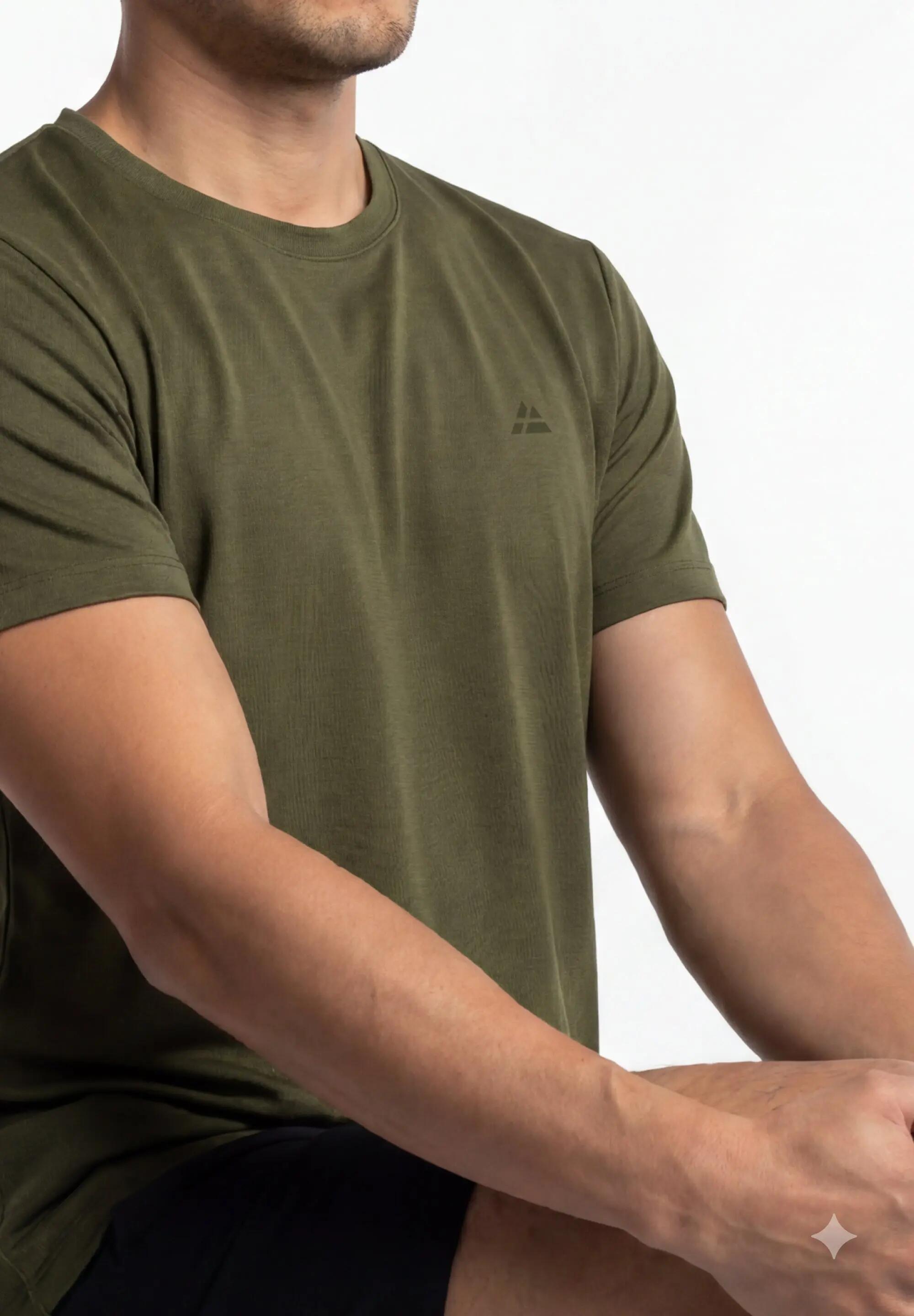 T-shirt da running in mesh leggero uomo poliestere riciclato Polygiene 4/5