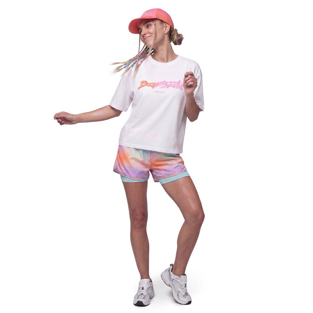 T-shirt crop top femme manches courtes Boombastic BBC Memories-W White Blanc 3/7