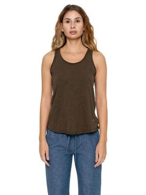 Mouwloos t-shirt voor dames met urban safari-print