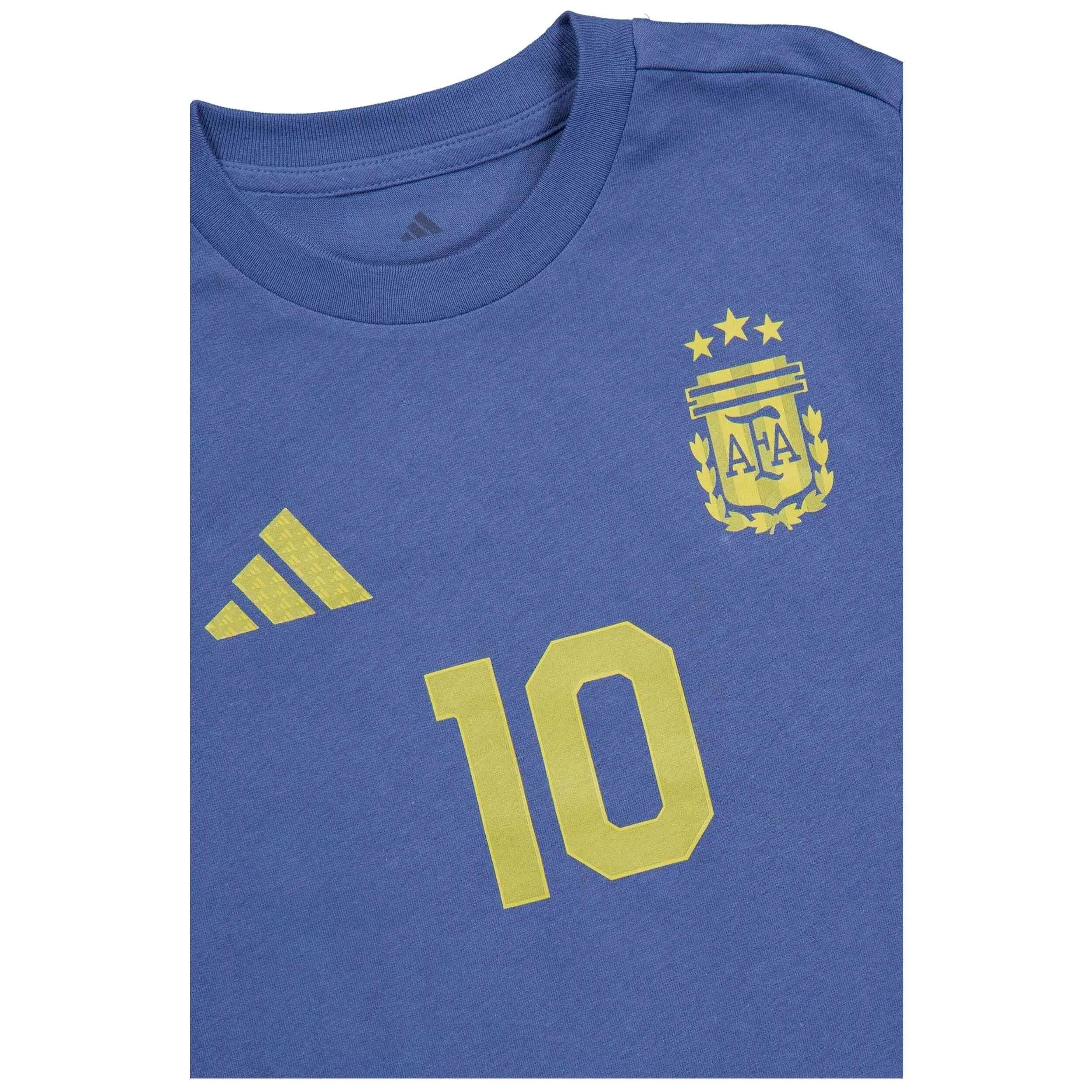 Camisa de futebol Adidas modelo KG3095 para crianças 3/4