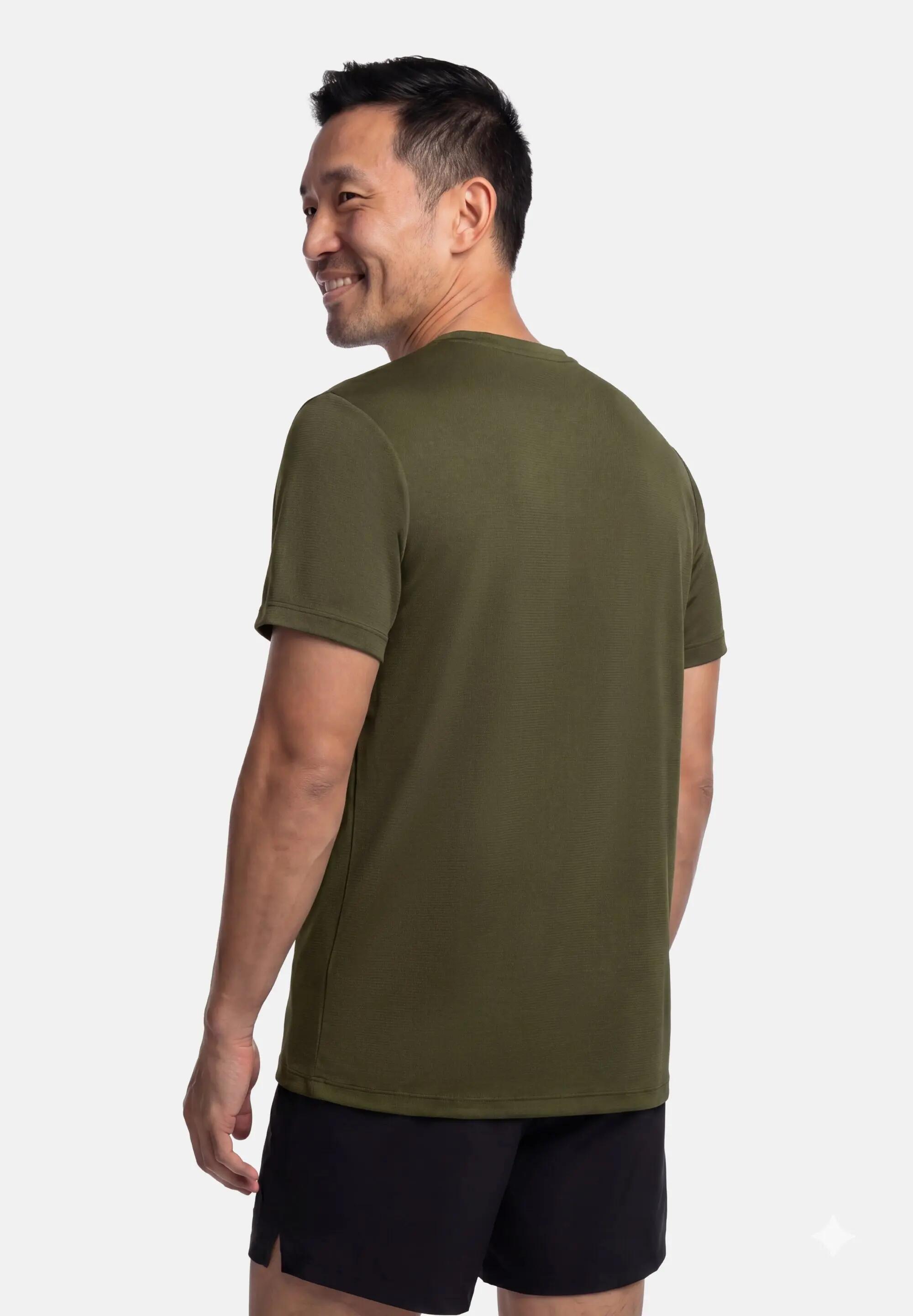 T-shirt da running in mesh leggero uomo poliestere riciclato Polygiene 3/5