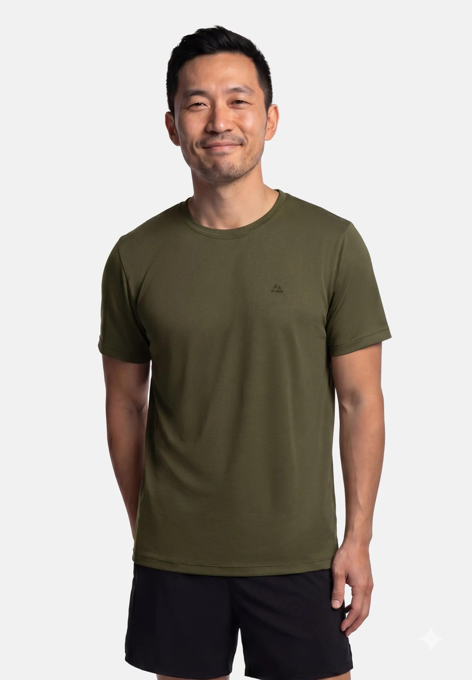 T-shirt da running in mesh leggero uomo poliestere riciclato Polygiene 2/5