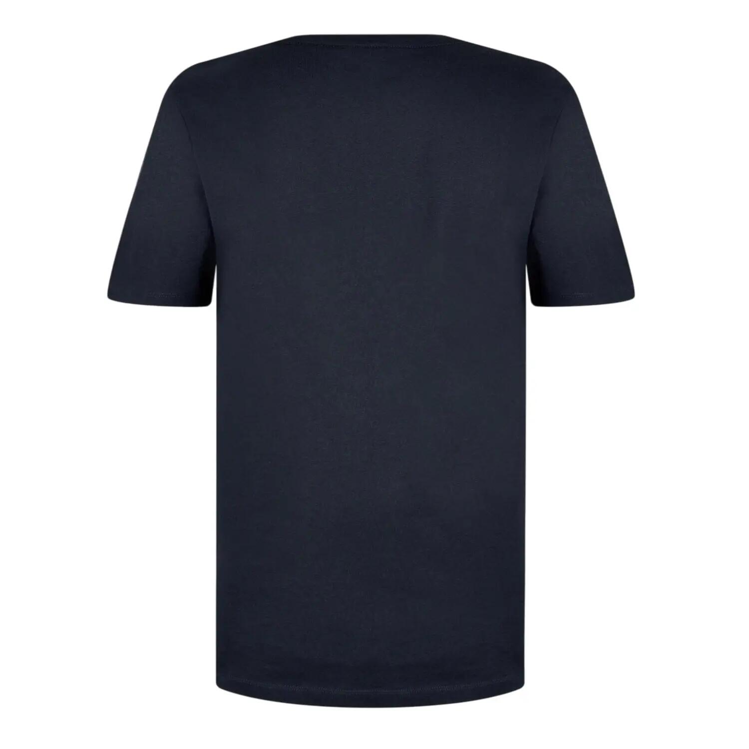 Maglietta Arancio Cotone Premium Uomo Boss Blu Navy 3/3