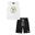 Set maiou fluo militar + pantaloni scurți Bermuda pentru băieți