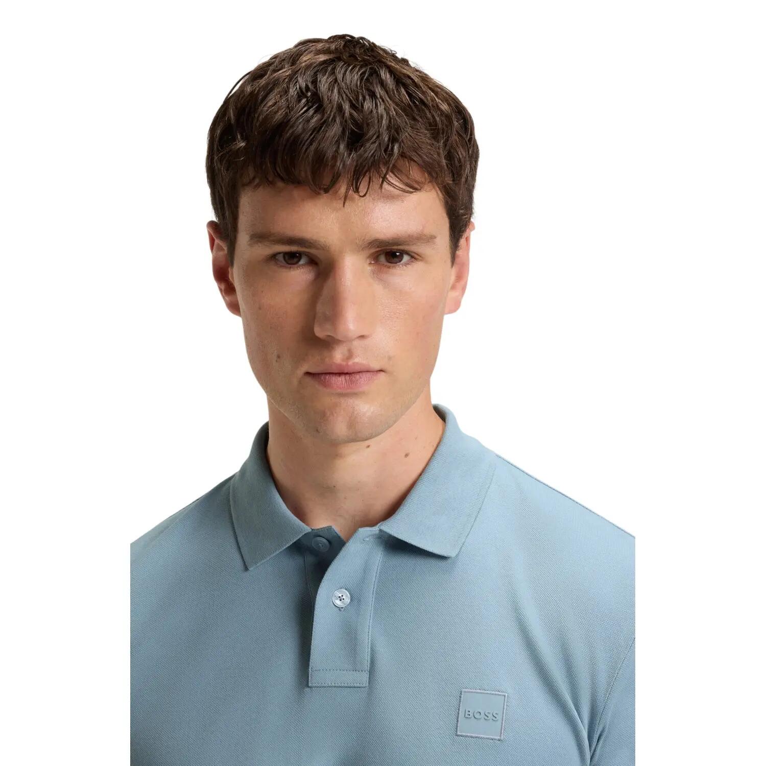 "Passerby" Poloshirt für , Langärmlig Herren Hellblau 4/4