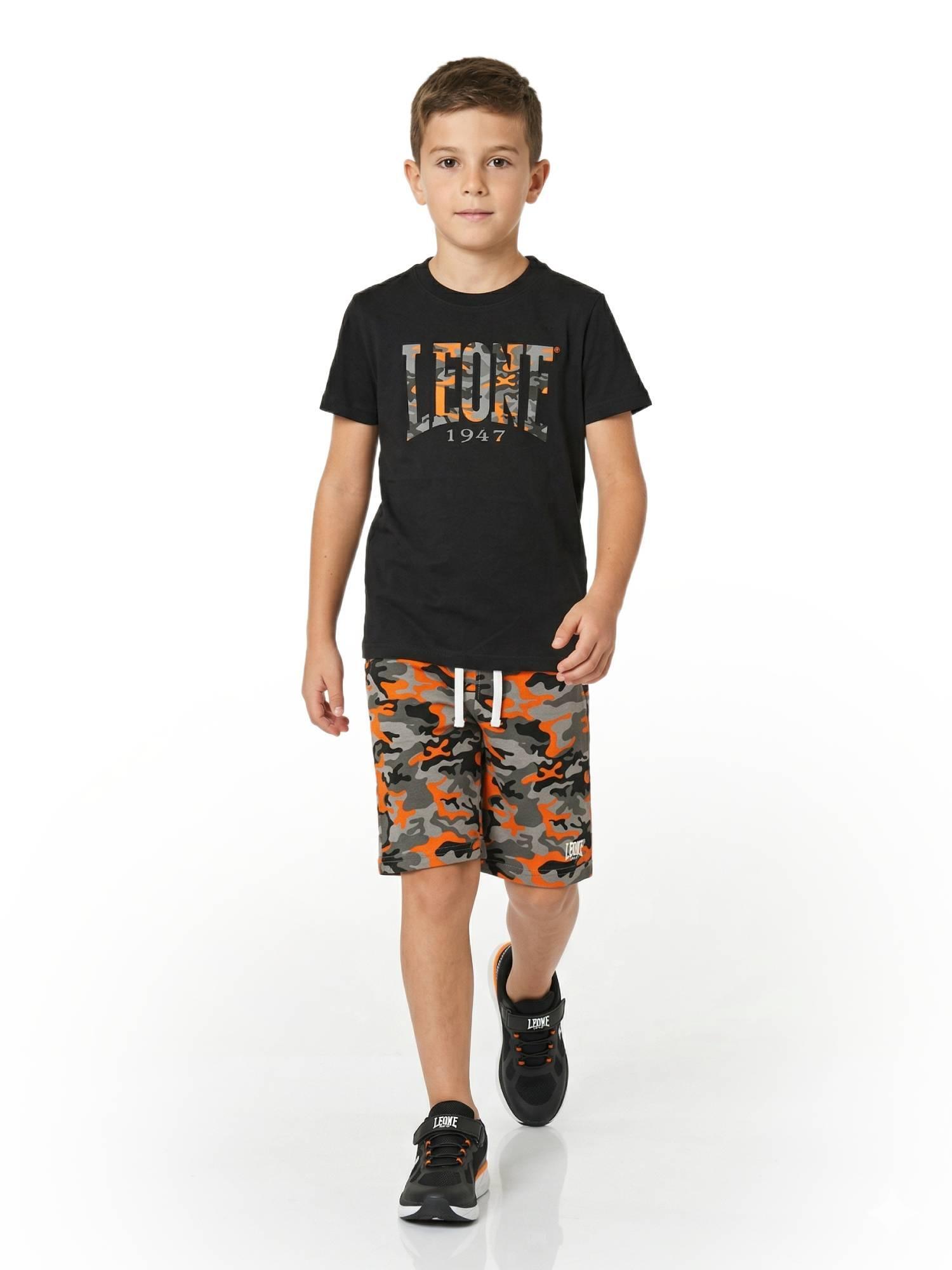 Ensemble t-shirt enfant + bermuda militaire fluo 3/3