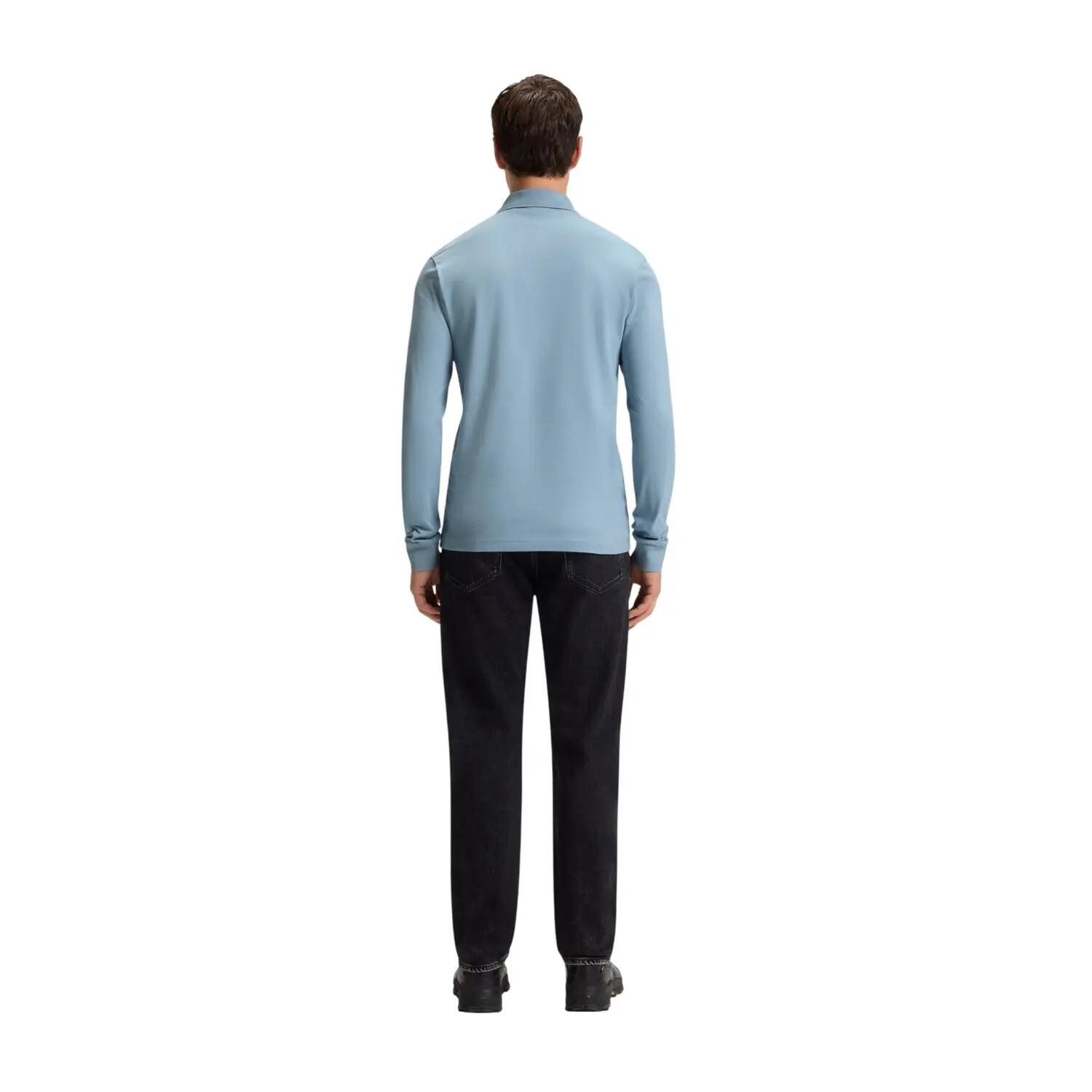 "Passerby" Poloshirt für , Langärmlig Herren Hellblau 3/4