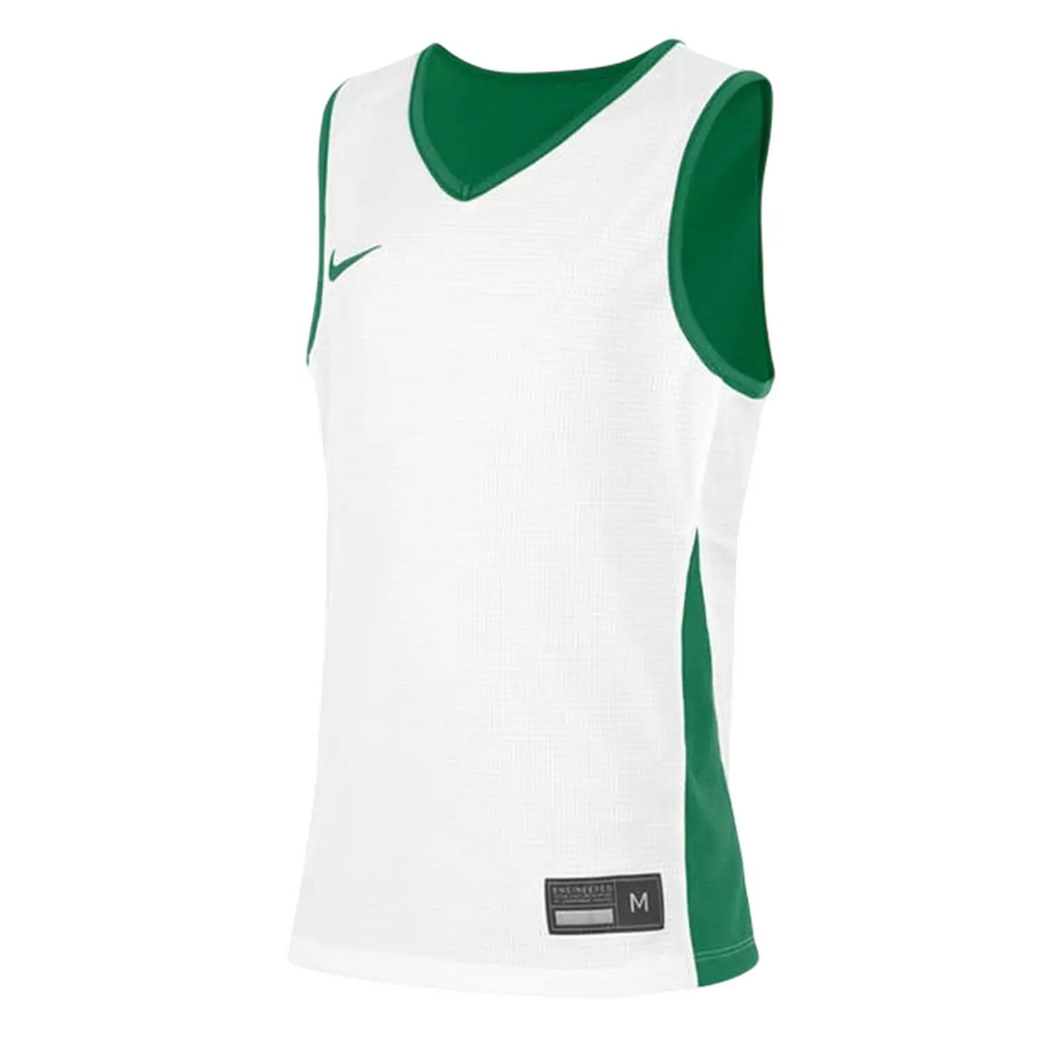 BasketballTrikot für , VAusschnitt, Ärmellos Kinder Tannengrün/Weiß 3/3