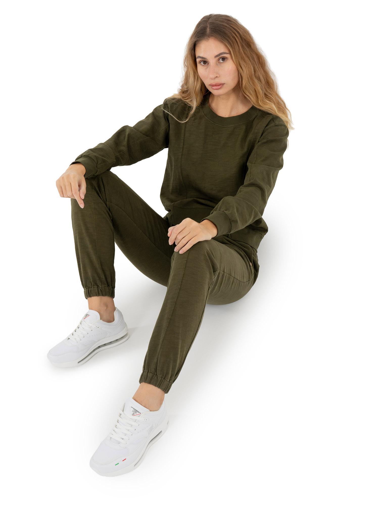 Calça de moletom feminina estilo safari urbano 5/5