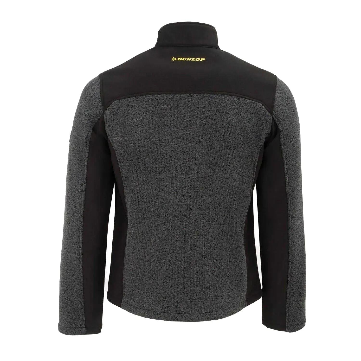 Mens On Site Fleece Jacket (Black/Grey) 3/5
