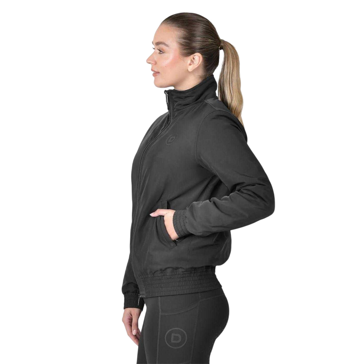 Womens/Ladies Team Full Zip Blouson Jacket (Black) 3/3