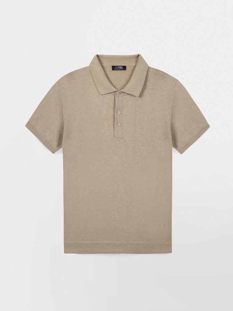 Polo - Casual - Homme - Coupe ajustée, col boutonné - ARIONPOL - beige 5/5