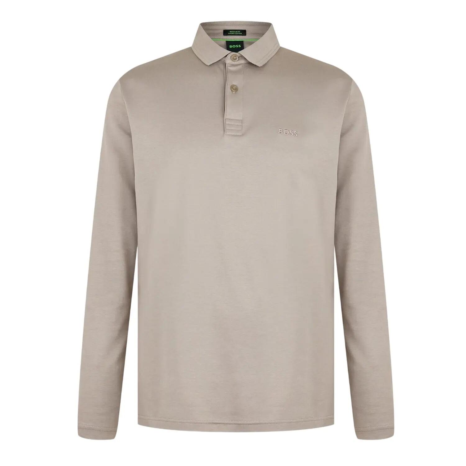 "Pirol" Poloshirt für , Langärmlig Herren Braungrau 2/4