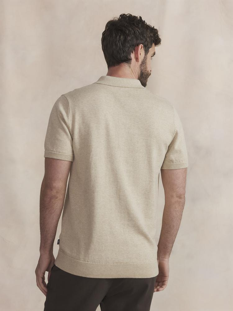 Polo - Casual - Homme - Coupe ajustée, col boutonné - ARIONPOL - beige 4/5
