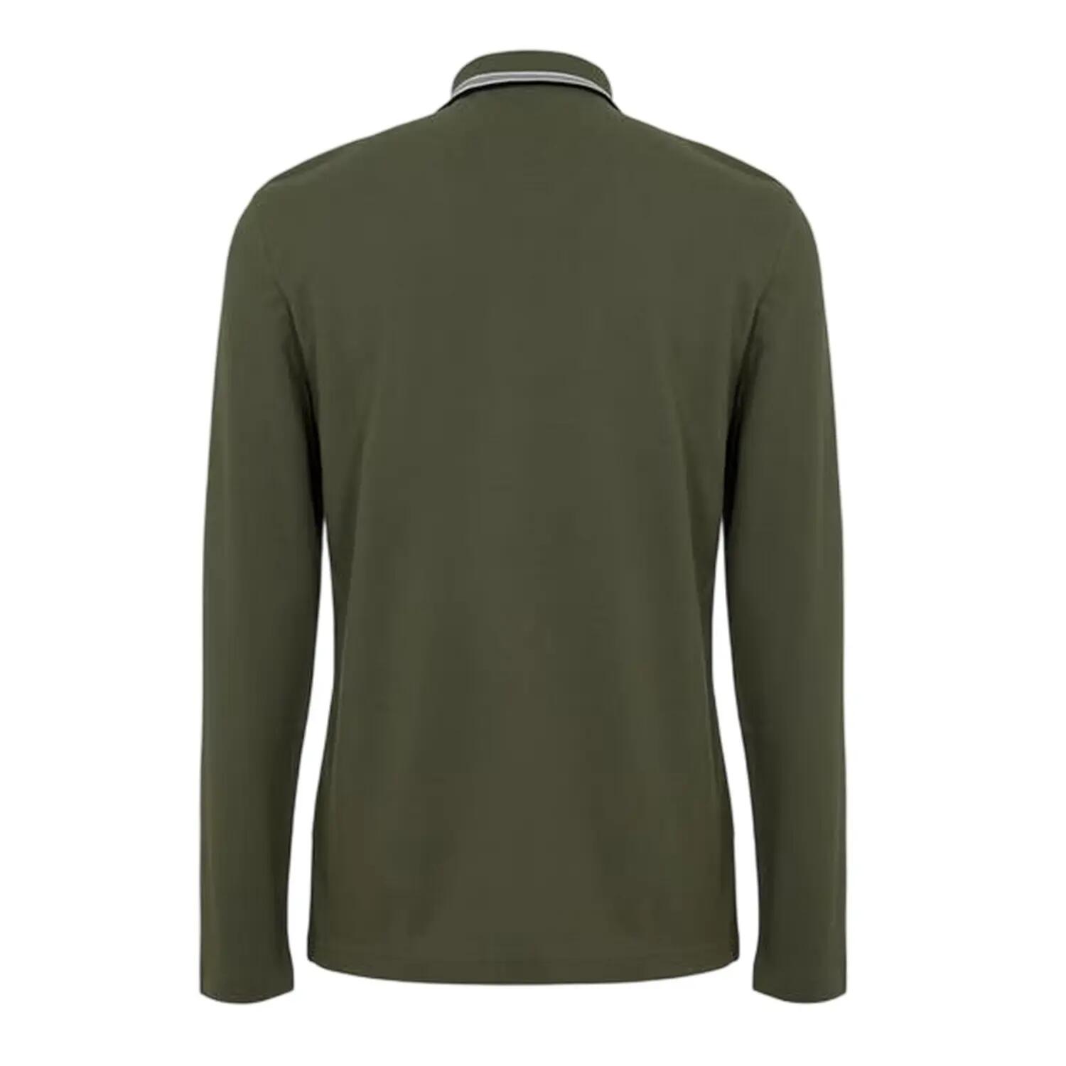 Maglietta Polo Manica Lunga Uomo Boss Plisy Beige Scuro 3/4