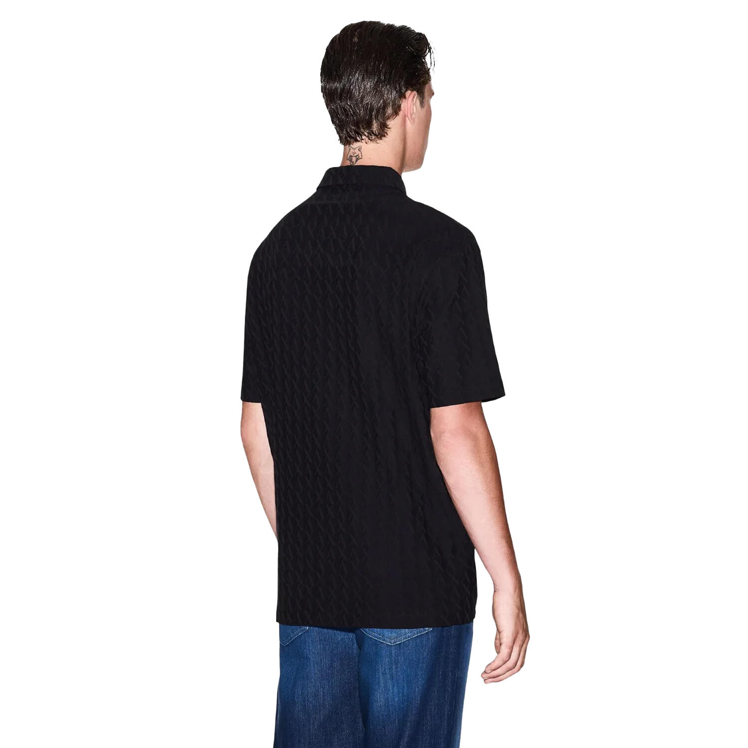 Polo Motif/style Géométrique Homme (Noir) 3/3