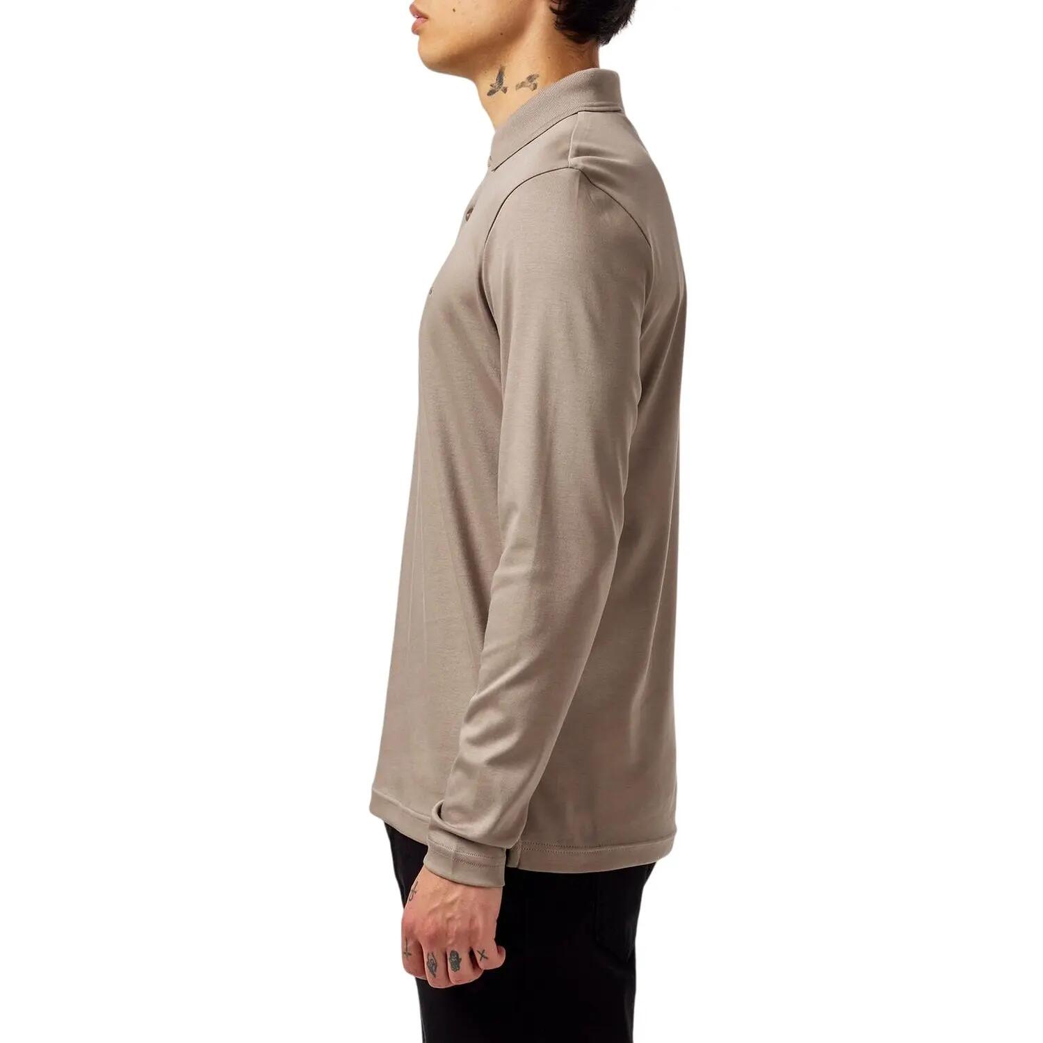 "Pirol" Poloshirt für , Langärmlig Herren Braungrau 4/4