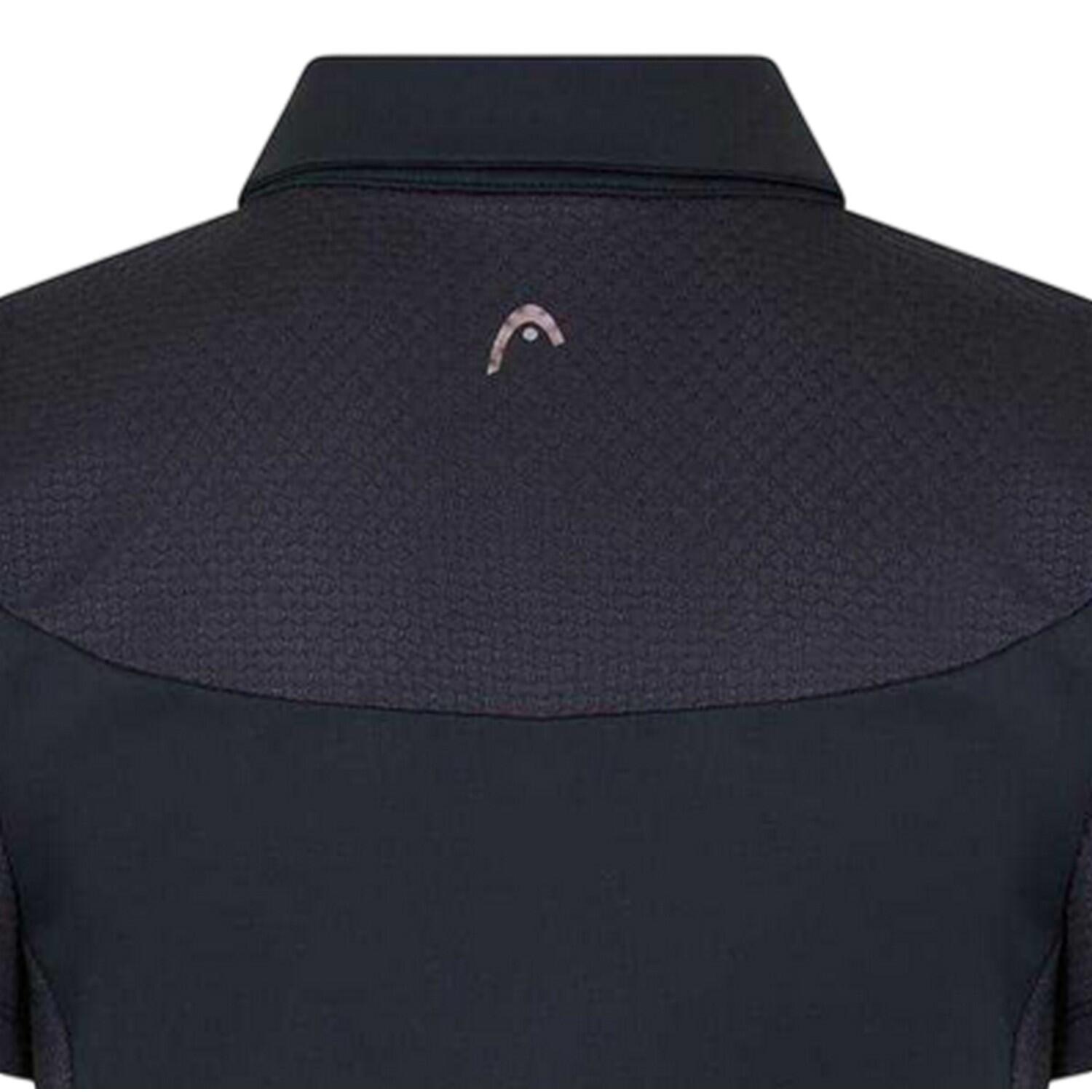 Polo Motif/style Floral Femme (Noir / Blanc) 3/4