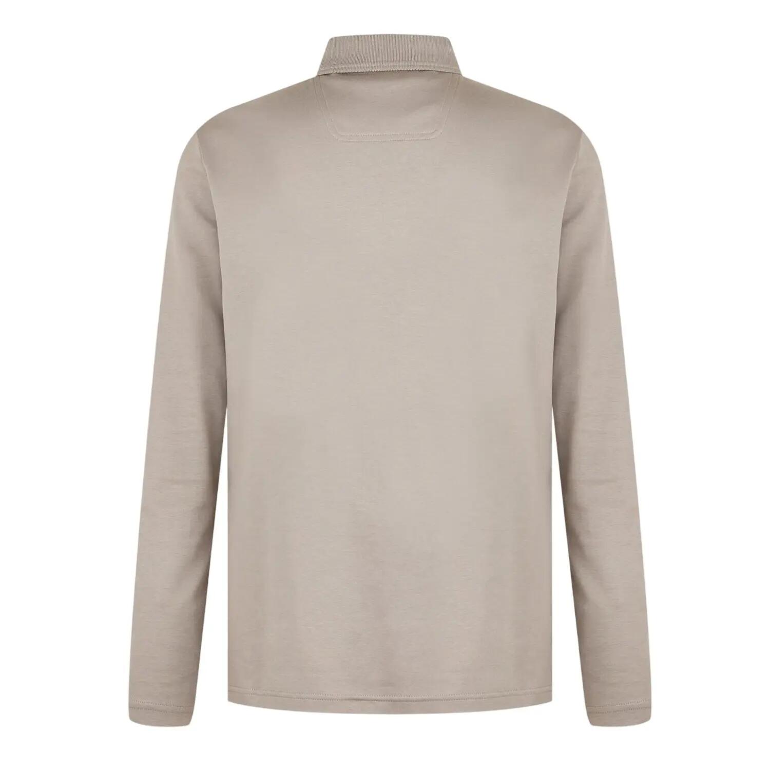 "Pirol" Poloshirt für , Langärmlig Herren Braungrau 3/4
