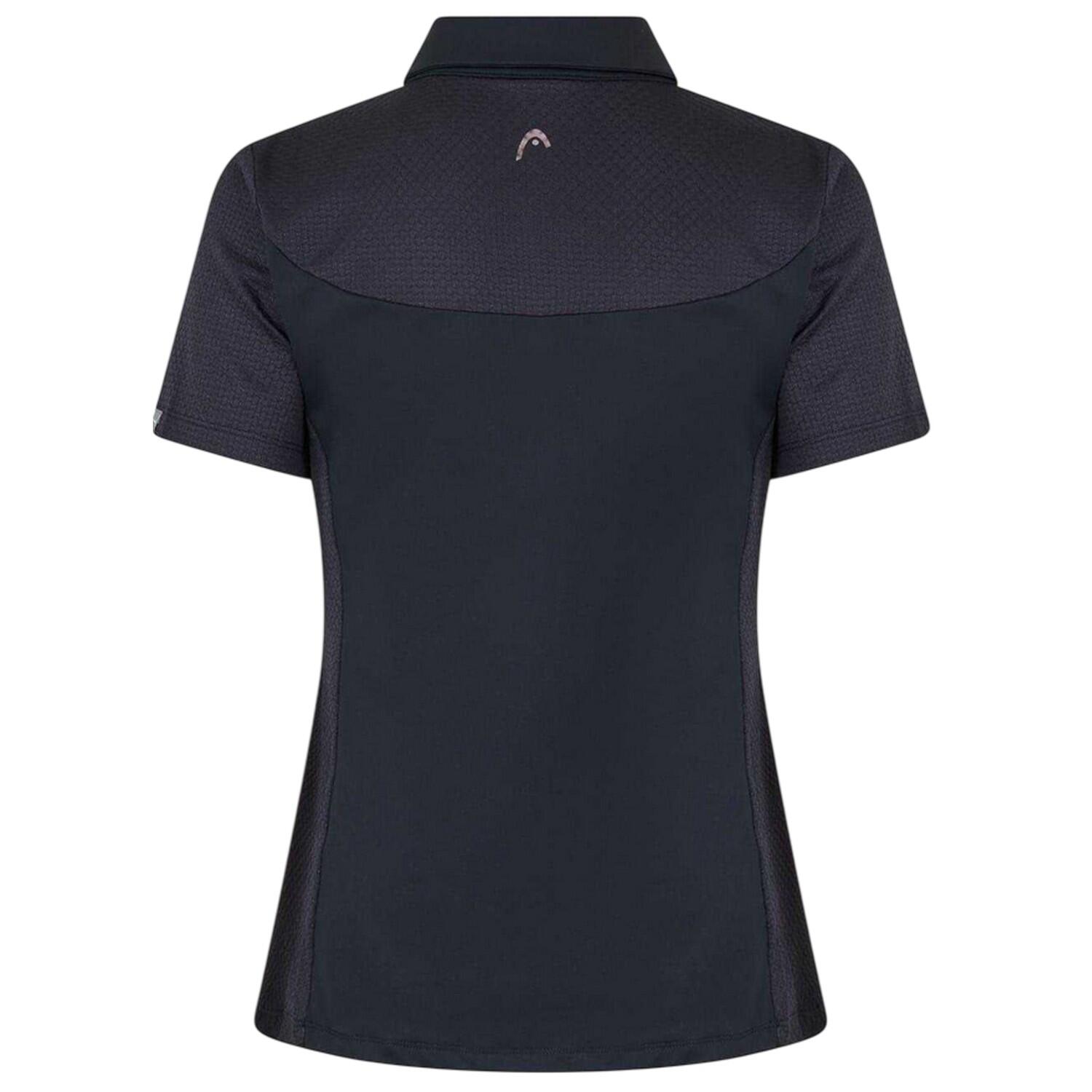Polo Motif/style Floral Femme (Noir / Blanc) 2/4