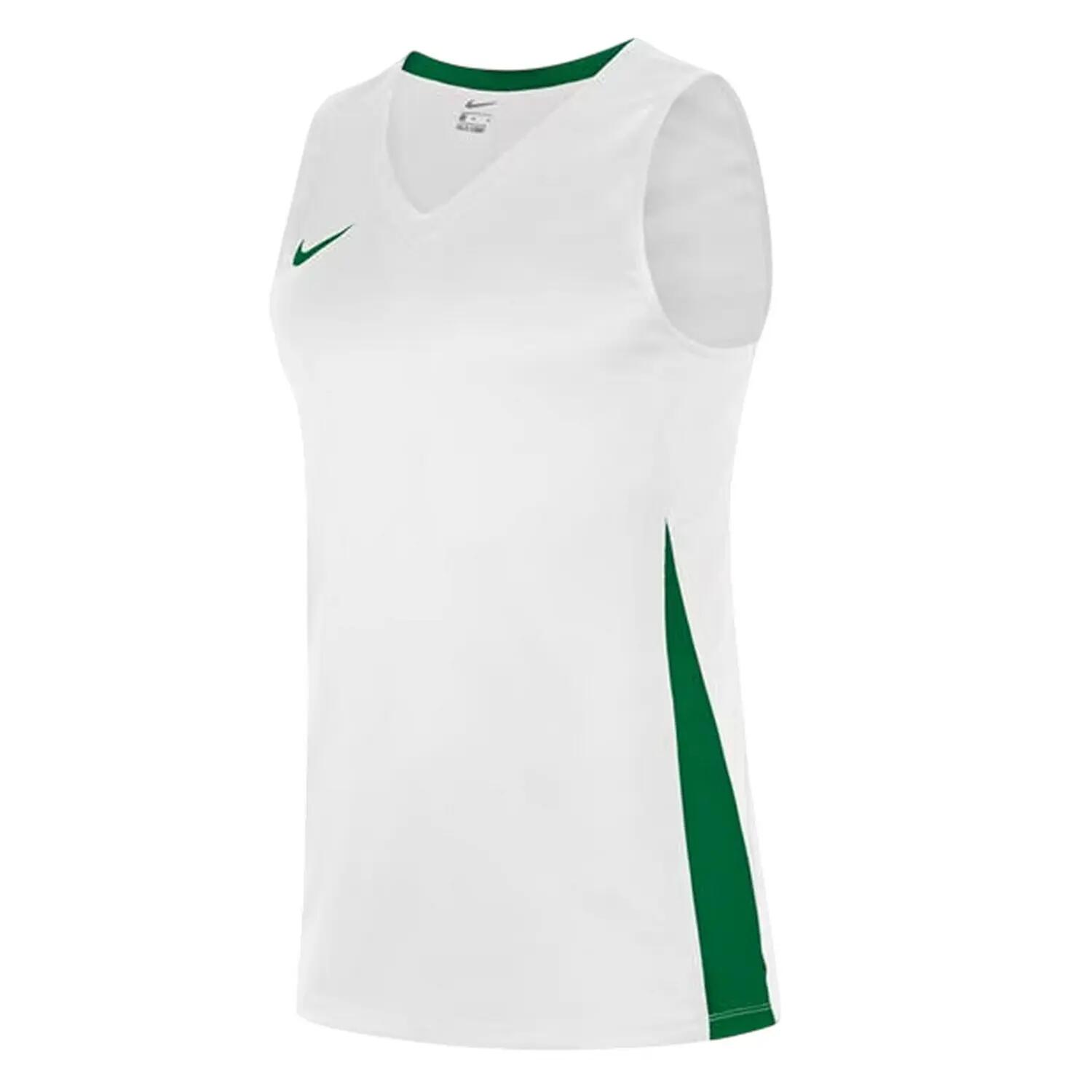 Maglia Da Pallacanestro Scollo A V Senza Maniche Bambini Nike Bianco Verde Pino 3/3