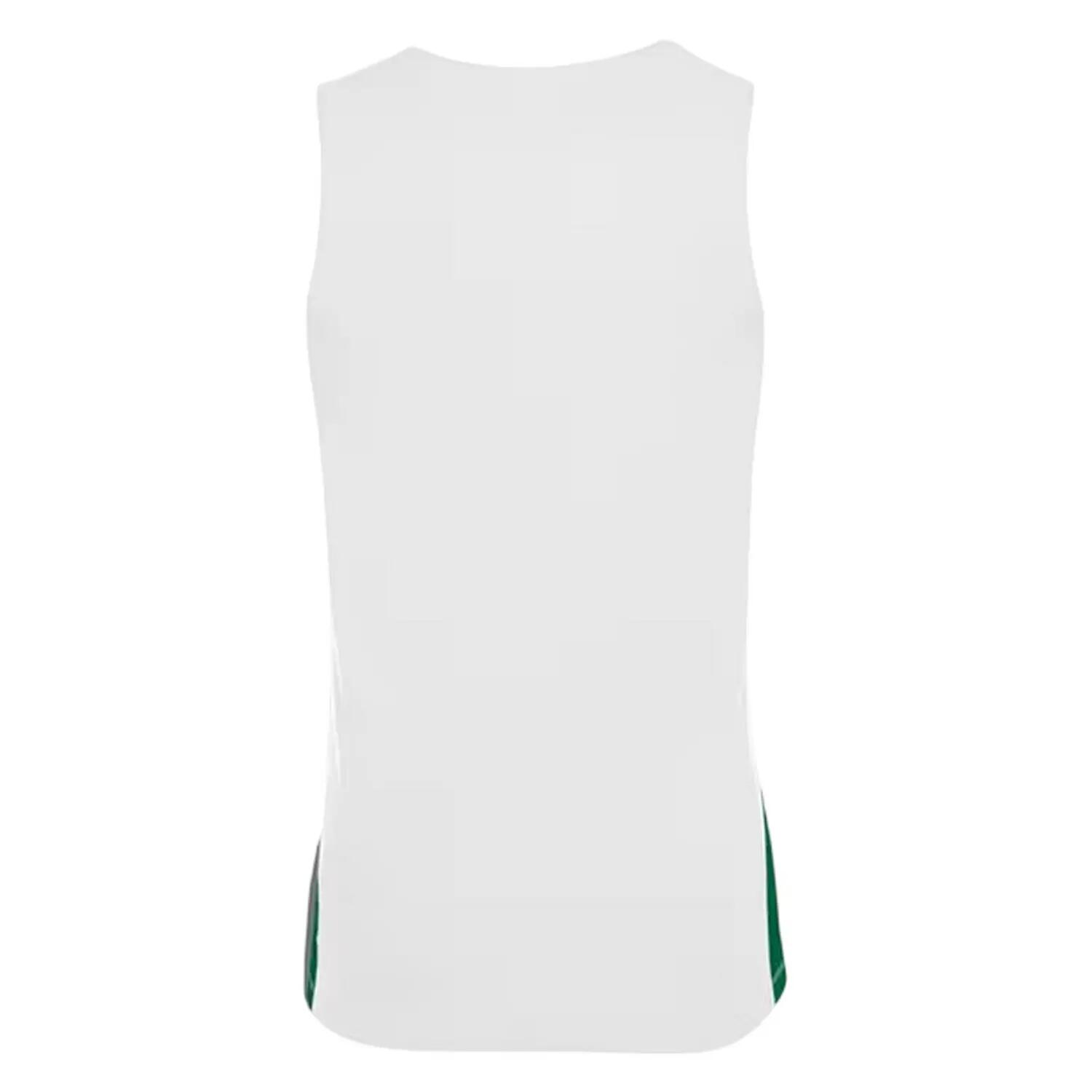 Maglia Da Pallacanestro Scollo A V Senza Maniche Bambini Nike Bianco Verde Pino 2/3