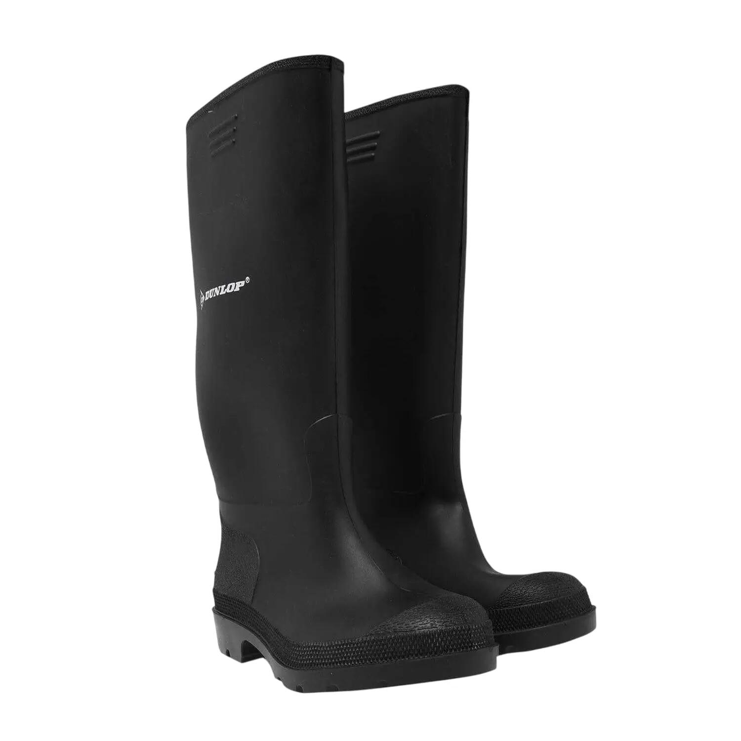 Childrens/Kids Wellingtons Waterproof Rain Boots (Black) 4/4