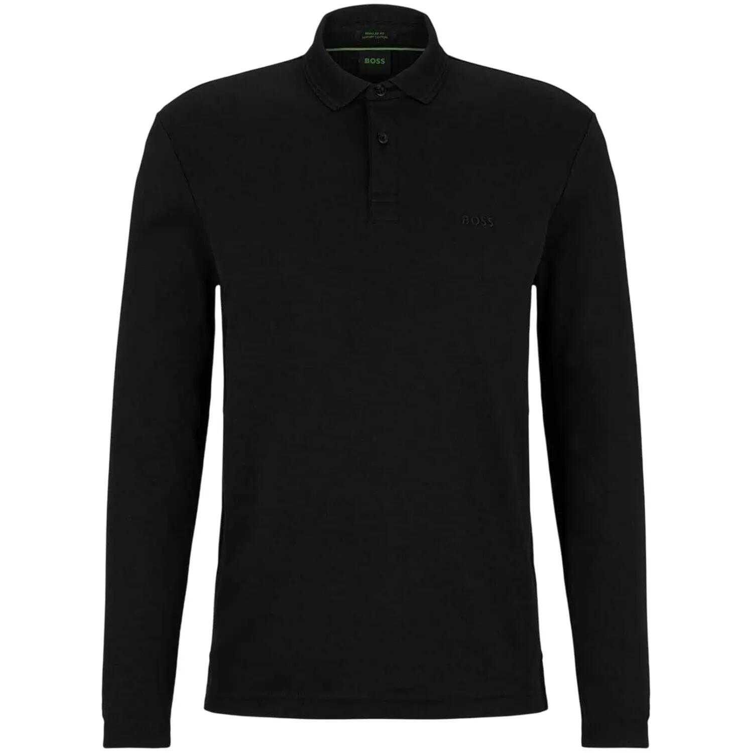 "Pirol" Poloshirt für , Langärmlig Herren Schwarz 2/4