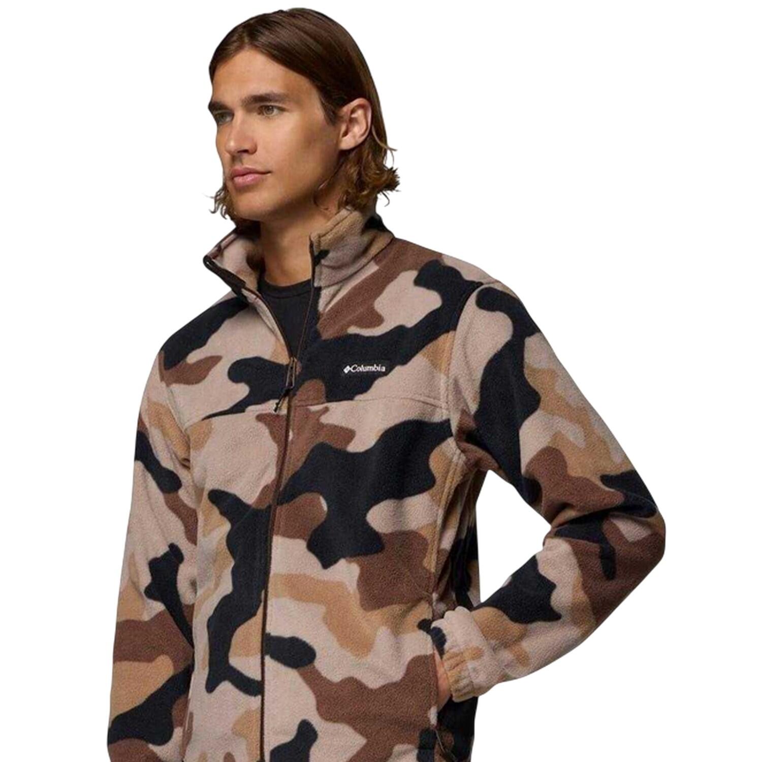 Forro Polar Diseño Montaña para Hombre Marrón Camuflaje 3/4