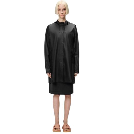 Regenmantel für Damen, mit Kapuze, Lose Herren Schwarz