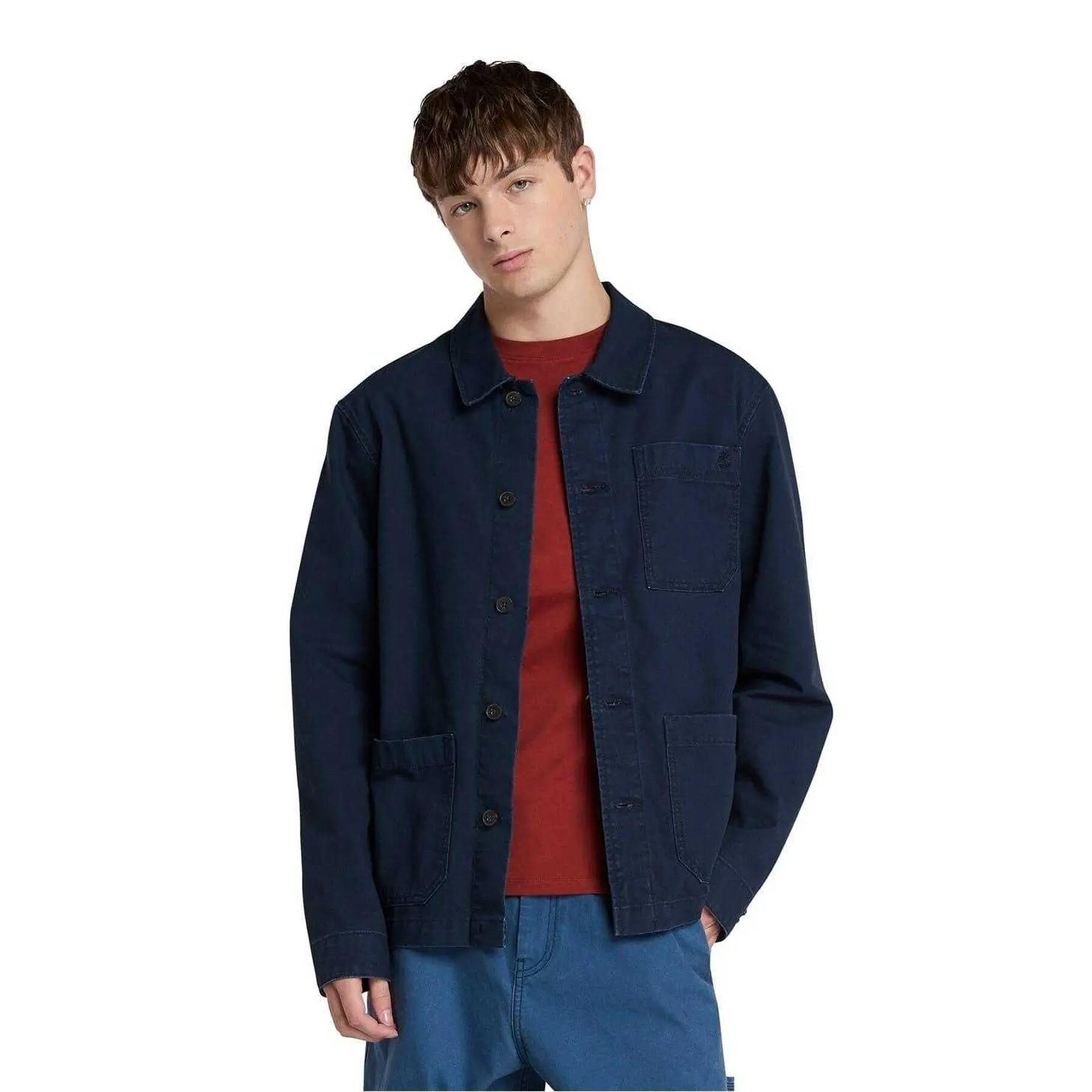 Mens Canvas Field Jacket (Dark Sapphire) 3/3