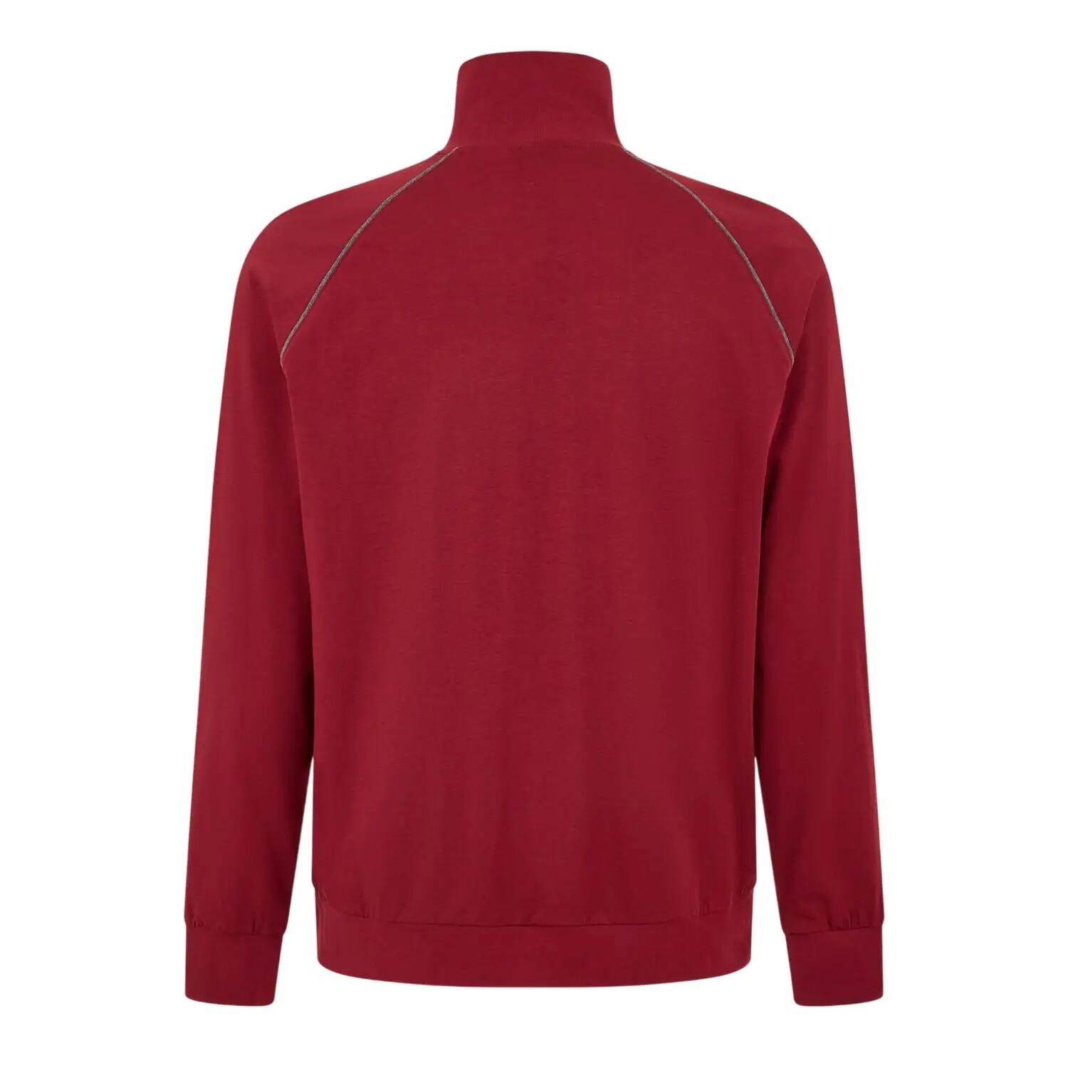 Giacca Da Tuta Casual Cotone Uomo Boss Rosso Scuro 3/4
