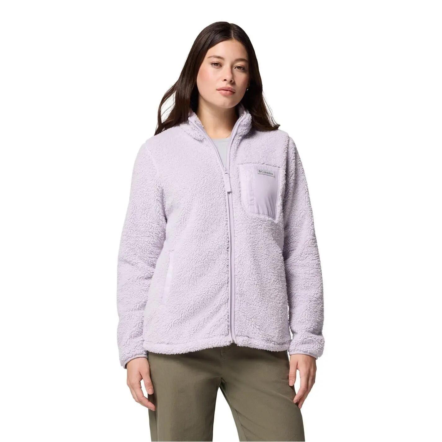 Fleecejacke für , Durchgehender Reißverschluss Damen Lavendel 2/5