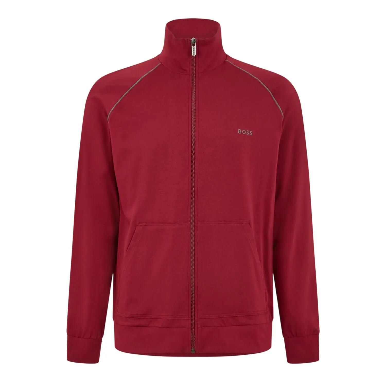 Giacca Da Tuta Casual Cotone Uomo Boss Rosso Scuro 2/4