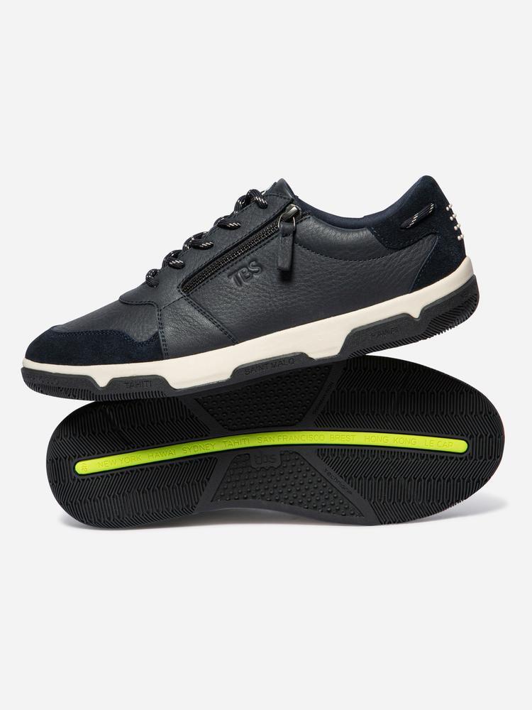Baskets - Mode - Homme - Zippées, cuir, maintien talon 35 mm - GEDEZIP - Bleu 3/5
